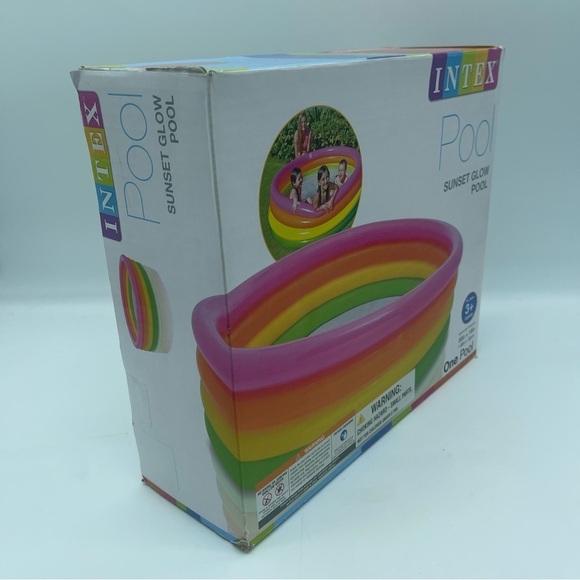 Intex Pool Mystic Sunset Glow Pool Pink Green Kiddie 3+ Years - Picture 6 of 7